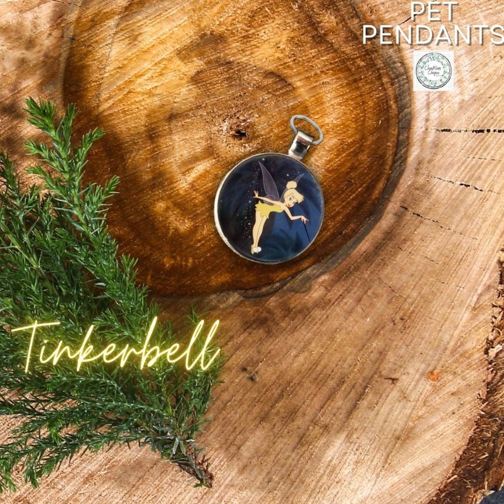 Disney Peter Pan-Pet Tag "Tinkerbell", Tag accessory for pet collar